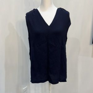 Ann Taylor blouse navy blue